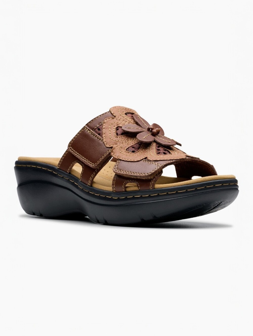 Clarks Merliah2 Belle Brown Women's 8.5 M Leather Sandal
